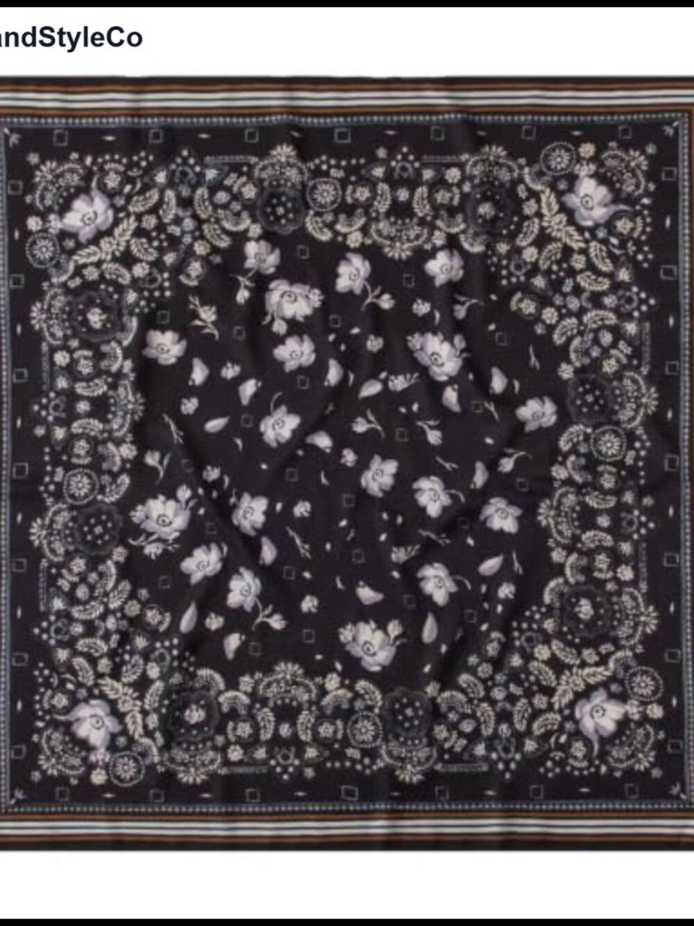 Large 35" Square Head Scarf 100% Polyester Hair Wrap Bandana Sleep Scarf for